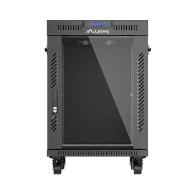 Lanberg Καμπίνα Rack 19" 15U 600x600 LCD V2 Black (FF01-6615-12BL)