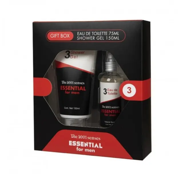 1001 Senses Gift For Him 3: Essential Αντρικό Σετ Δώρου Άρωμα Eau de Toilette 75 ml & Shower Gel 150ml