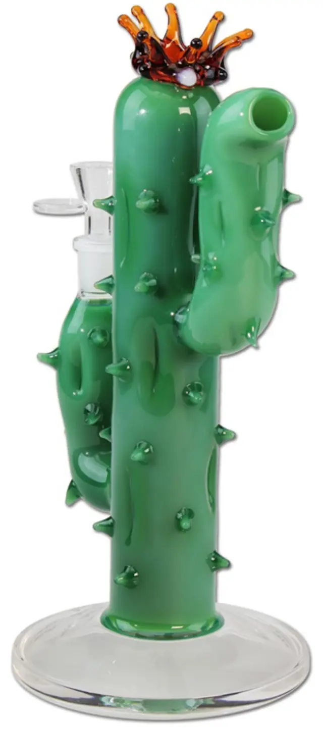 Γυάλινο Bong Black Leaf Κάκτος - Cactus King 28cm 3