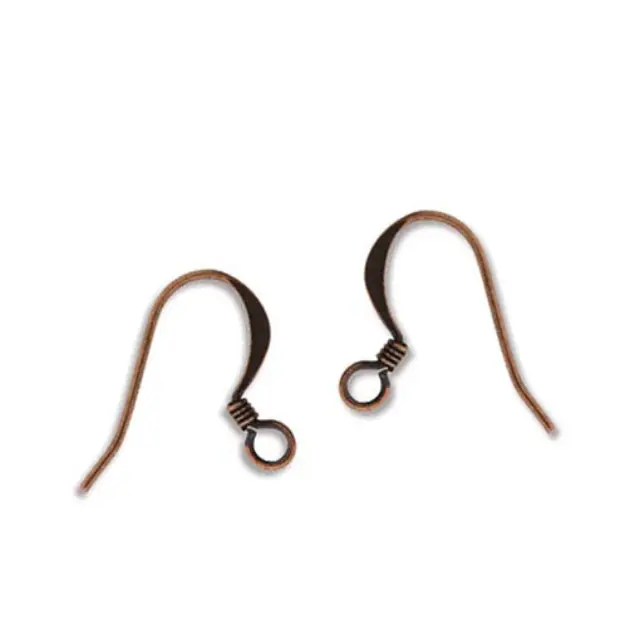 Σκουλαρίκι Hook 18mm με Σπείρα - Antique Copper - 24τεμ
