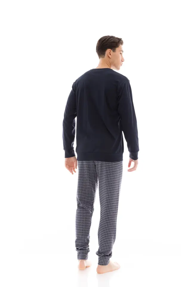 W-M683 - Yacht Blue - PYJAMA JACQUARD PETITE PLAID 2