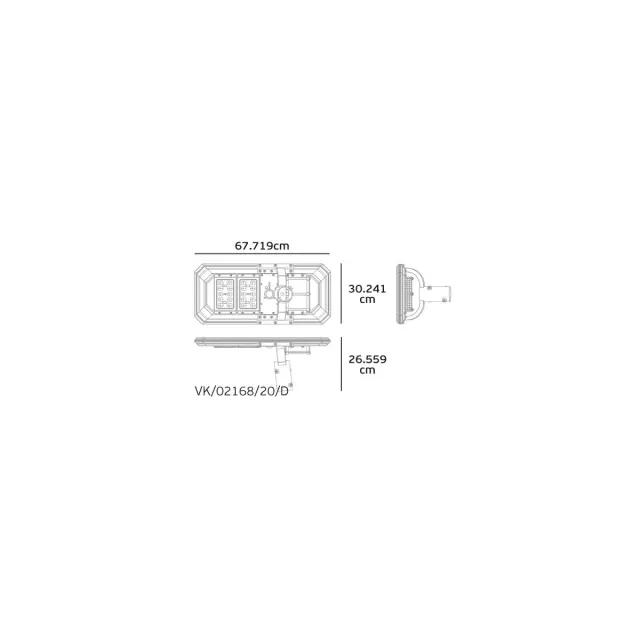Ηλιακό Φωτιστικό Δρόμου LED 20W 5700K 4750lm IP65 με Μπαταρία Li-ion – VK/02168/20/D Ασημί 3
