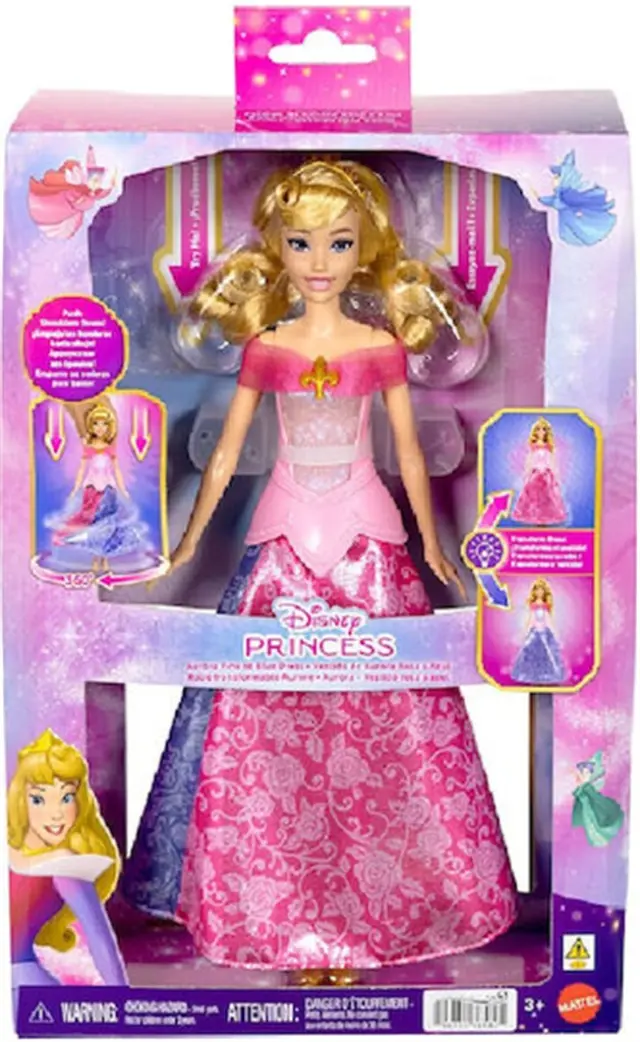 Disney Princess Aurora Pink to Blue Dress Fashion Doll / JLK24 (Mattel)