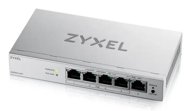 Zyxel GS1200-5HPV3 Managed L2 Gigabit Ethernet (10/100/1000) Power over Ethernet (PoE) Desktop Grey