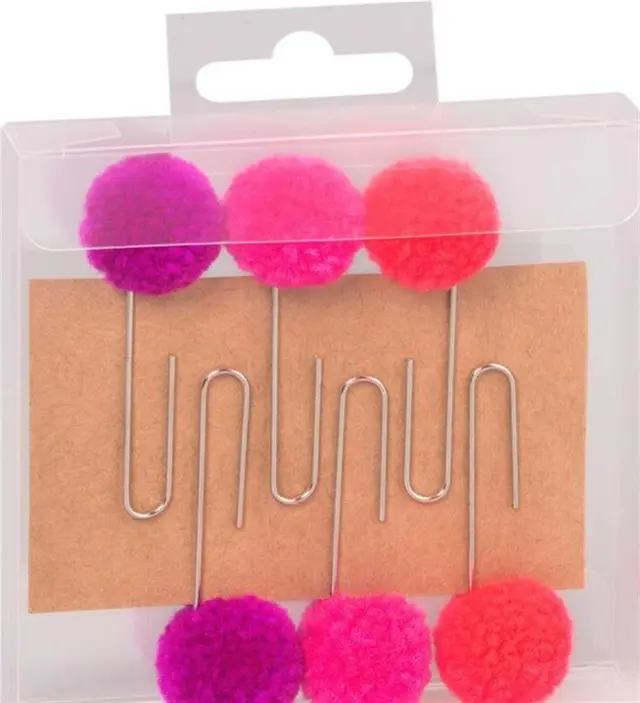 Συνδετήρες pom-pom σετ 6τεμ. κοκ/φουξ/μωβ/ 2626811-00 (Brunnen)