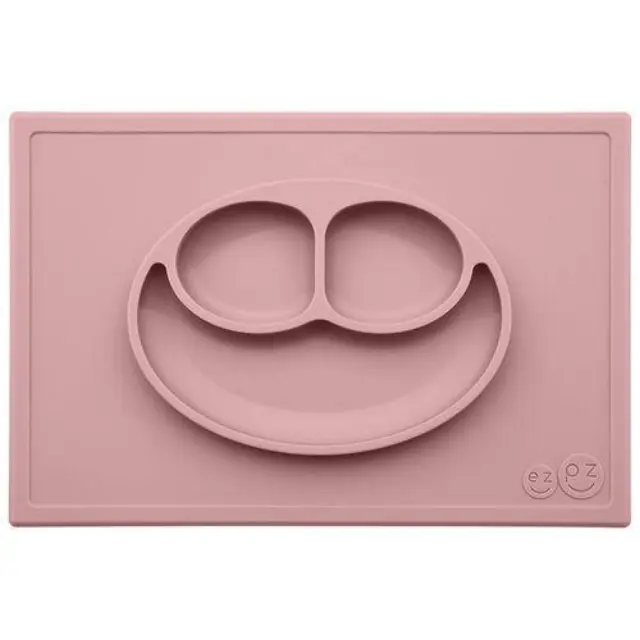 Ezpz: Εκπαιδευτικό πιάτο 24+ μηνών Happy Mat - Blush