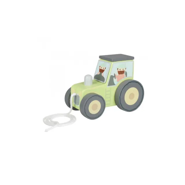 Τρακτέρ Famyard Pull Along Orange Tree Toys 2