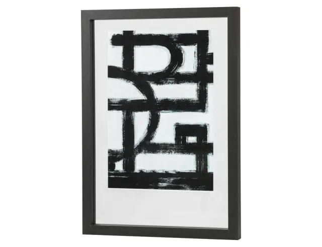 Κορνίζα Blake WOOOD με πασπαρτού, διαστάσεις 50x4x70cm και διαστάσεις φωτογραφίας 44x64cm - Black