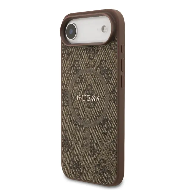 Guess PU Leather 4G Colored Ring MagSafe Case for iPhone Air Brown 2