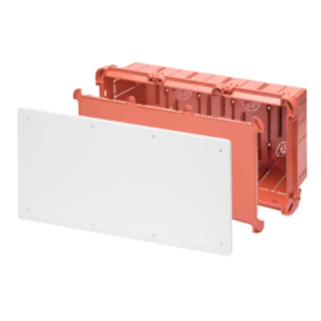JUNCTION AND CONNECTION BOX FOR SIDE-BY-SIDE ASSEMBLY FOR UPRIGHTS - DIMENSIONS 520X260X121 - PLAIN PLUMBABLE LID - WHITE RAL9016