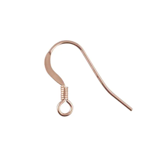 Σκουλαρίκι Flat Rose Gold Filled 18mm - 4τεμ