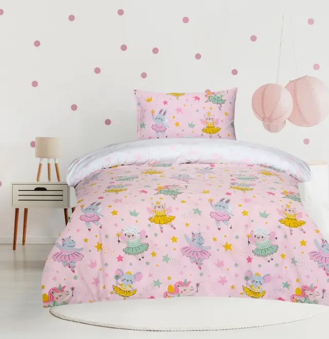 Πάπλωμα 170x250 Μονό Kocoon Ballet Fairies Pink 100% βαμβακερό