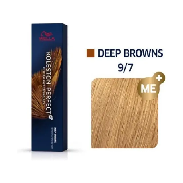 Wella Koleston Perfect Me+ Deep Browns 9/7 60ml - (Ξανθό Πολύ Ανοιχτό Καφέ)