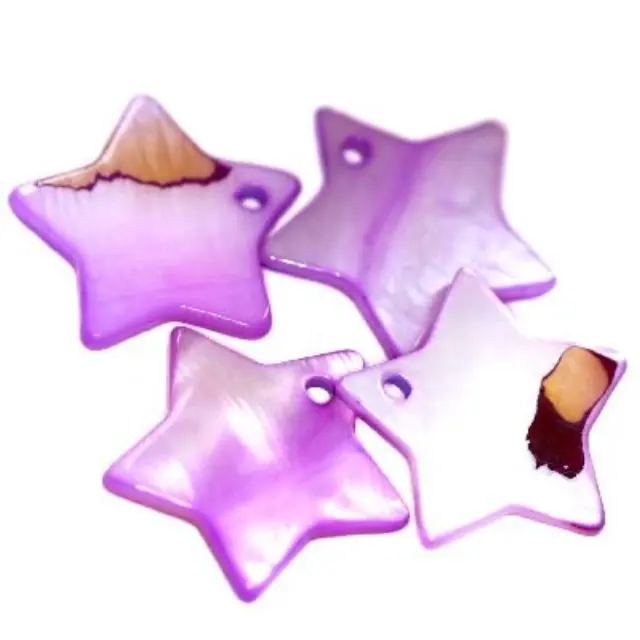 Mother of Pearl Αστεράκι Amethyst 17mm - 10τεμ