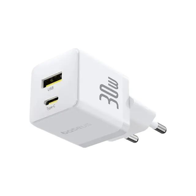 Baseus Φορτιστής Palm 30W USB-C USB-A White