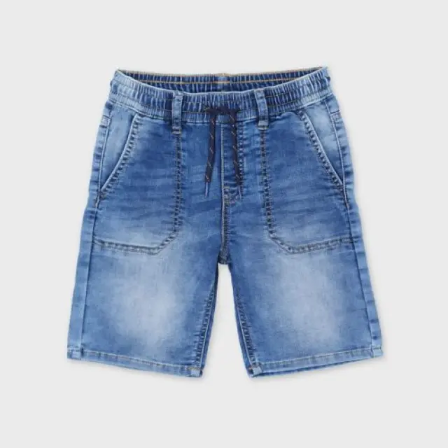 Junior 10 έως 18 ετών Βερμούδα jogger μαλακό ντένιμ πετροπλυμένη - 16Ε