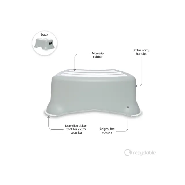 MYCARRYPOTTY My Little Step Stool - Εκπαιδευτικό σκαλοπατάκι / Περλέ γκρι