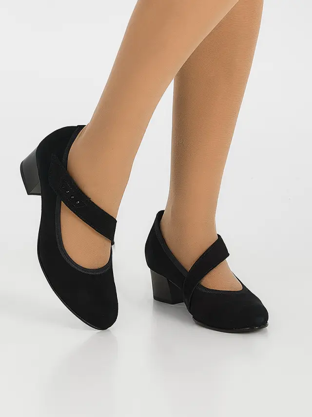 Gabor Μπαρέτες Γυναικείο δέρμα Nubuck Μαύρο GAB/36149N 47-SCHWARZ 2