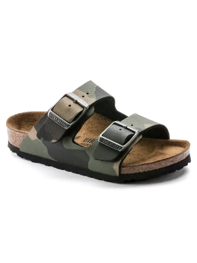 Birkenstock Πέδιλα Παιδικό Birko-Flor(ανθεκτικό υλικό της Birkenstock-επιτρέπει την επαφή με το νερό) Πράσινο BIR/ARIZONA CAMO KIDS 1017373 KHAKI 2