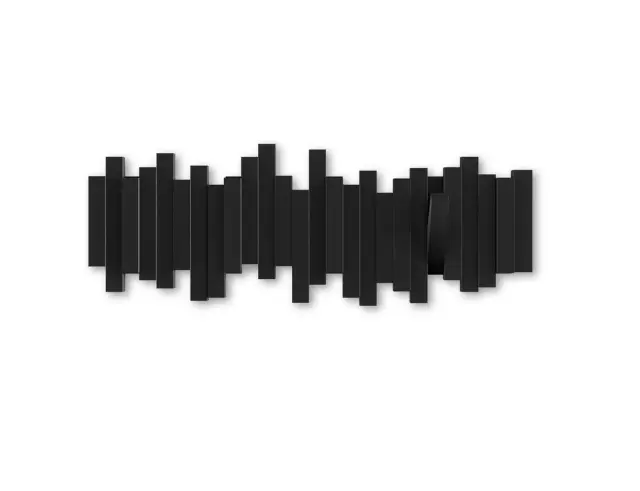 Κρεμάστρα τοίχου Sticks Umbra 5 θέσεων με διαστάσεις 49.3x2.5x18.4cm - Μαυρο318211-040 2