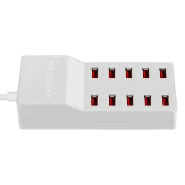 Βάση Φόρτισης με 10 Θύρες USB-A 50W σε Λευκό χρώμα (A-017) (JG635) 2