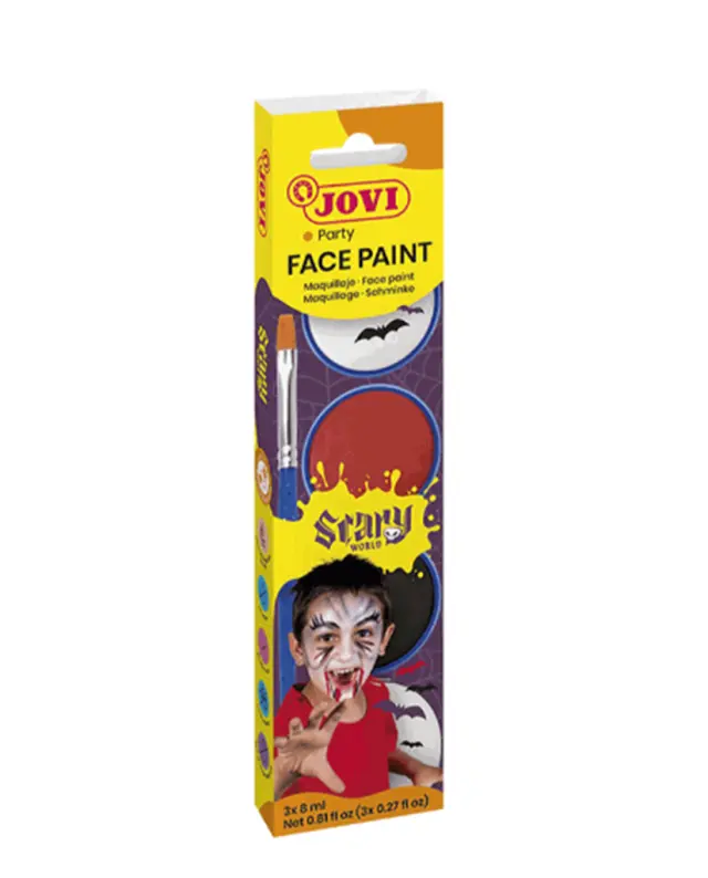 Jovi 3 χρώματα προσώπου 8ml με πινέλο και σφουγγάρι - Scary / 226.033138 (Jovi)