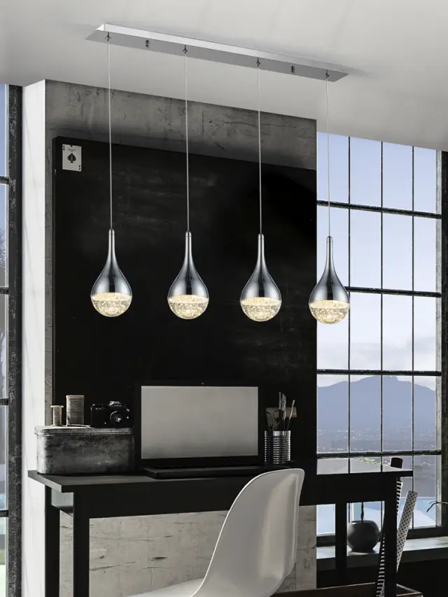 ELIE LAMP 4L CHROME φωτιστικό κρεμαστό ράγα Χρώμιο