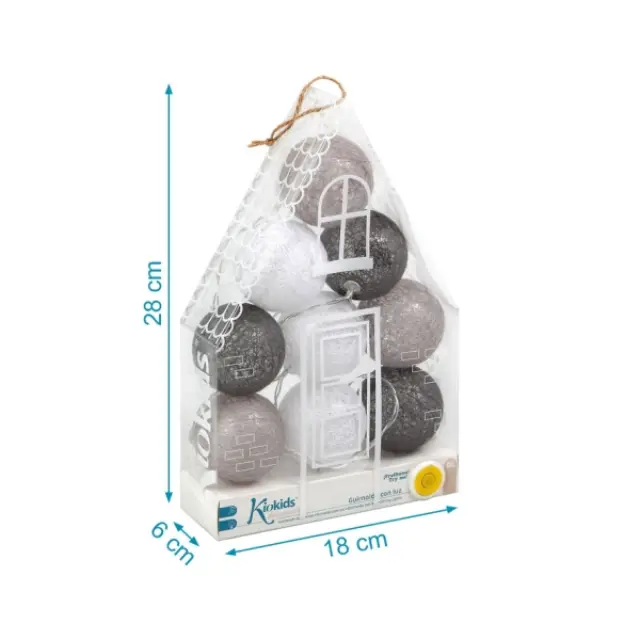 Φωτάκια 9 τμχ.Διακόσμησης Δωματίου Led 150cm Grey 3