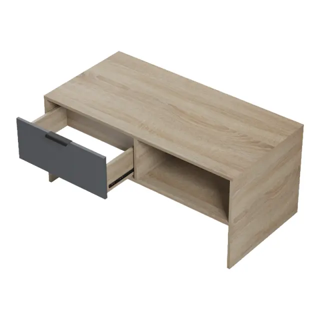 Τραπέζι σαλονιού Felina pakoworld sonoma-ανθρακί 100x50x45εκ 2