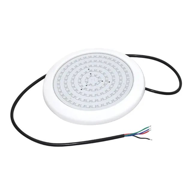 LED ΦΩΤΙΣΤΙΚΟ ΠΛΑΣΤΙΚΟ ΠΙΣΙΝΑΣ 12V DC 20W RGB 110° IP68 Φ210Χ20mm ΛΕΥΚΟ / PISC20RGB