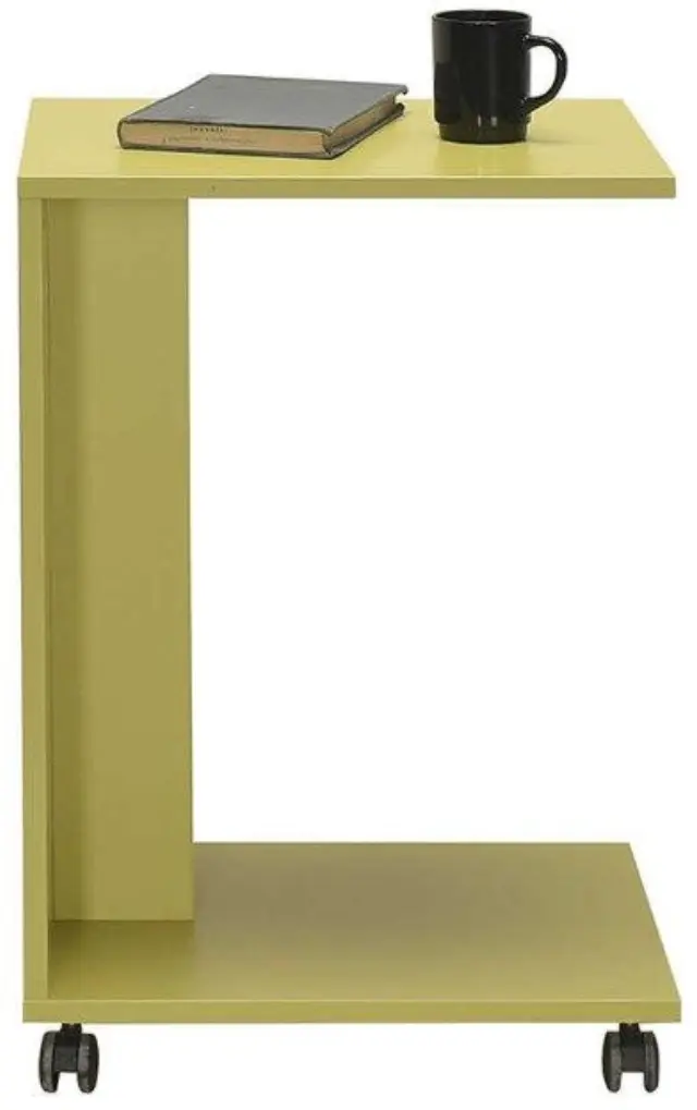 Τραπεζάκι SHP-108-YY C-Shape Κιτρινοπράσινο Μ45xΥ65xΒ45cm 2