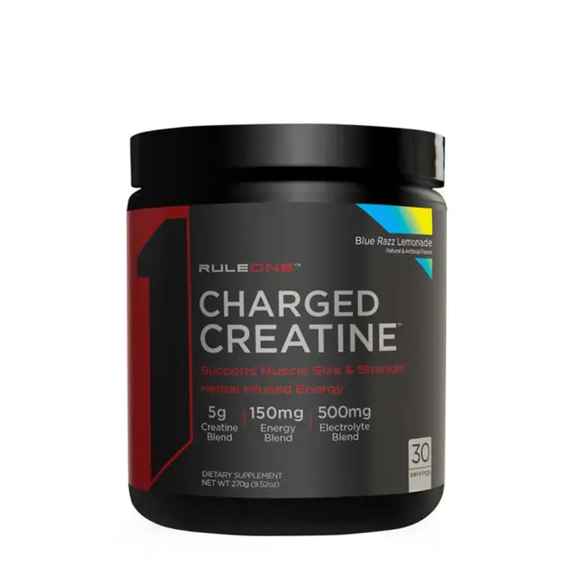 Rule1 Charged Creatin Blue Raspberry Lemonade, 30 Servings
