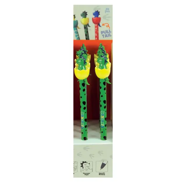 Gim Happy Life Erasable Pens "Pull the Tail": Dinosaurs