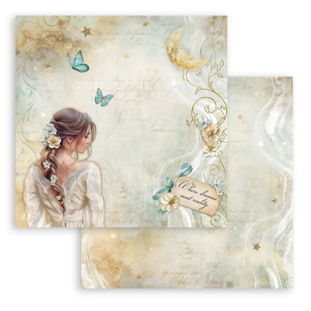 Σετ 10 Χαρτιά Scrapbooking Stamperia Διπλής Όψης - Masquerade - 20.3x20.3cm 3