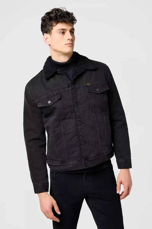 Wrangler Ανδρικό SHERPA Τζιν Μπουφάν 112371441 - Washed Black - XL