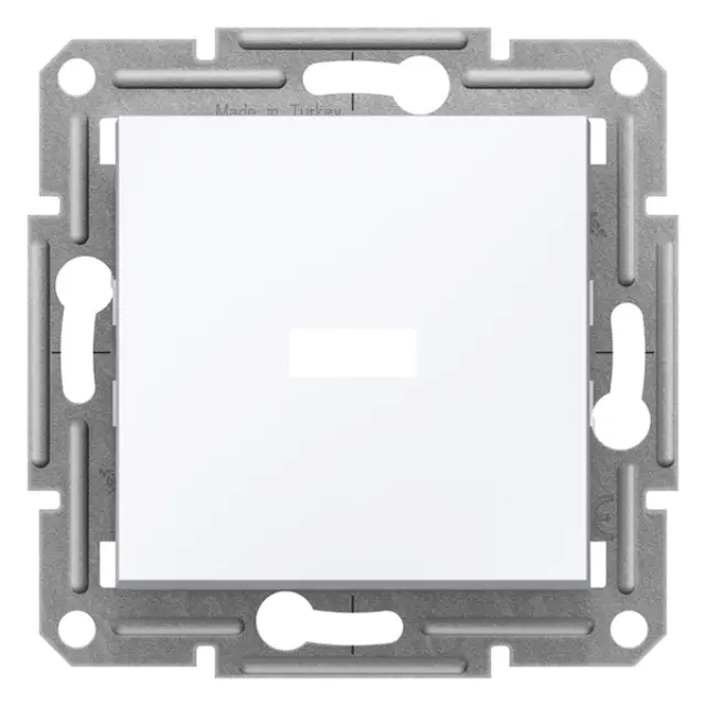 Asfora - 1pole switch - 10AX screwless, white wo frame