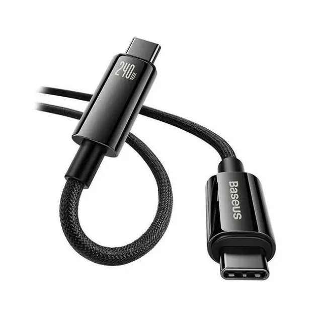 Baseus Tungsten Gold Καλώδιο USB-C 480Mb/s 240W 3m Black (CAWJ040201)