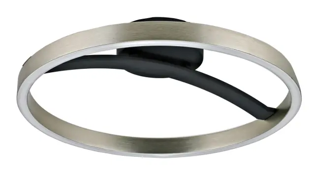 POWERTECH LED φωτιστικό οροφής HLL-0200, 29W, 4000K, Φ38x10cm, ασημί/μαύρο