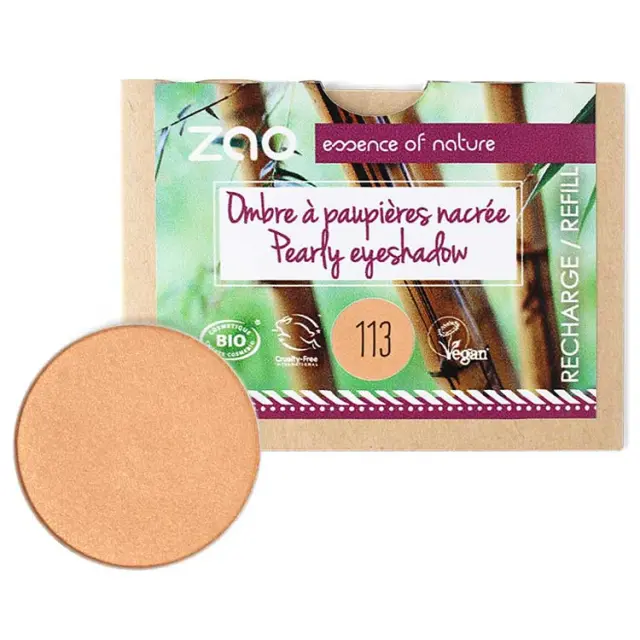 Zao Organic Eyeshadow Refill - Bιολογική Σκιά Ματιών (Ανταλλακτικό) - 113 Coppered Gold