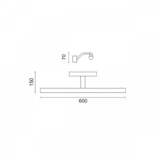 Απλίκα Λουτρού Led 12W 4000Κ Σπαστή Χρώμιο Spotlight 5860 2