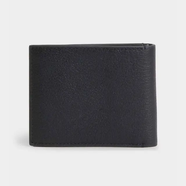 Calvin Klein - Ανδρικό Δερμάτινο Πορτοφόλι Modern Bar Bifold 5Cc W/Coin K50K510889-BAX Μαύρο 2