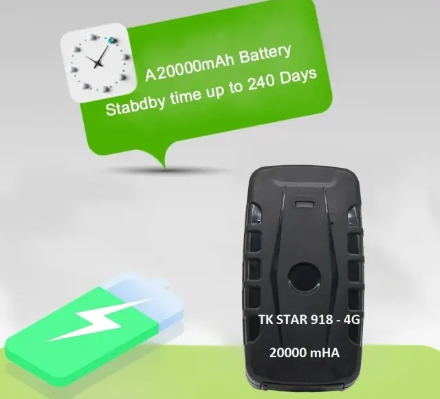 Φορητή αδιάβροχη συσκευή GPS Tracker με μαγνήτη και μπαταρία 20.000 mAh για λειτουργία 240 ημέρες TKSTAR 918 -4G