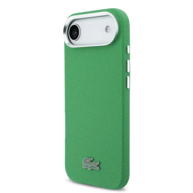 Lacoste Iconic Petit Pique Metal Logo MagSafe Case for iPhone Air Green 2