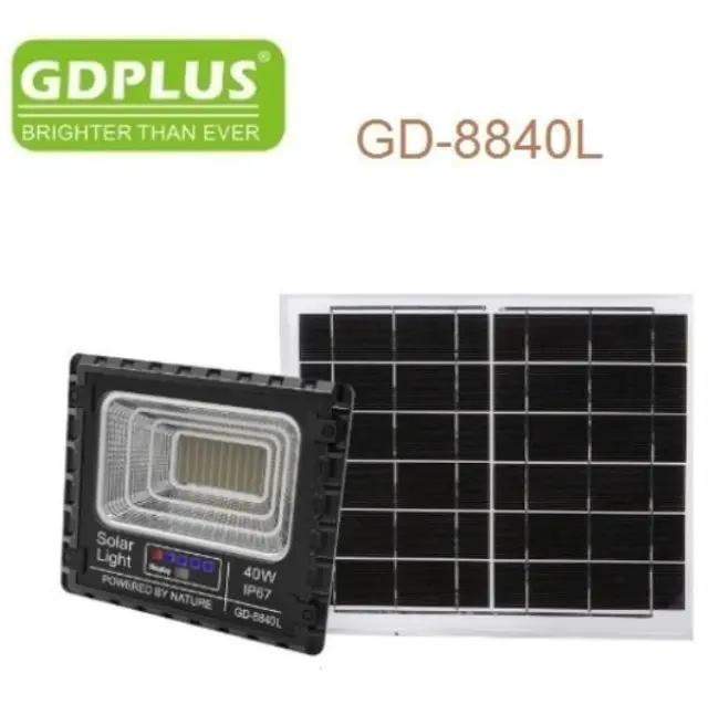 Στεγανός Ηλιακός Προβολέας LED 40W με Τηλεχειριστήριο IP67 3
