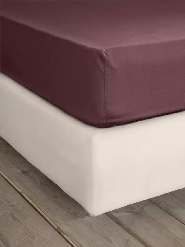 Σεντόνι Ημίδιπλο 120x200+32 Nima Unicolors SS24 100% βαμβακερόΜε Λάστιχο- Deep Bordeaux
