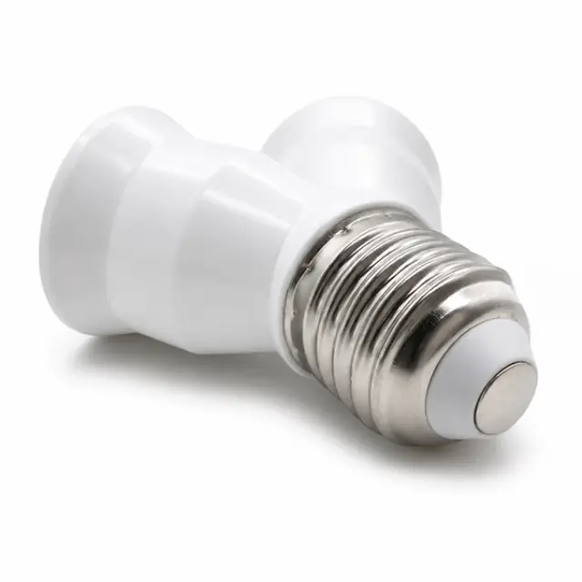 Lamp Holder Y-Type Adapter E27 White