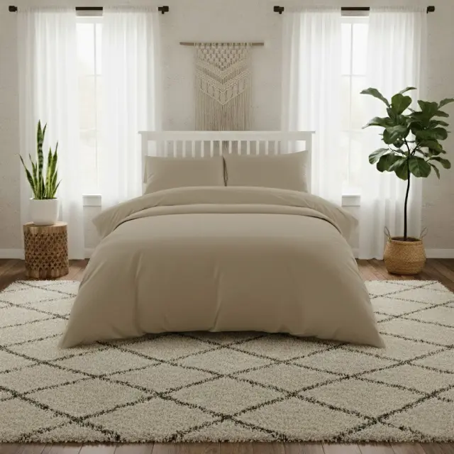 Παπλωματοθήκη 225x245 Υπέρδιπλη Melinen Lavish Satin Beige 100% Βαμβακoσατέν