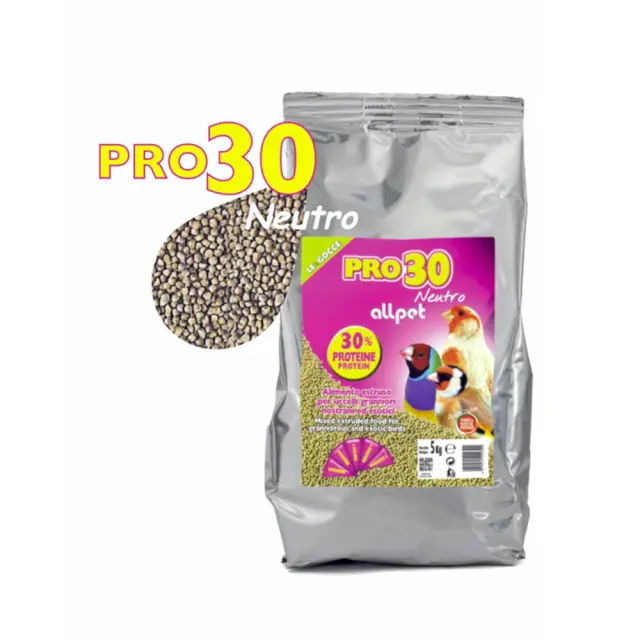 All Pet Le Gocce Pro 30 Neutro Πέρλα Λευκή με Πρωτείνη 30% 5kg