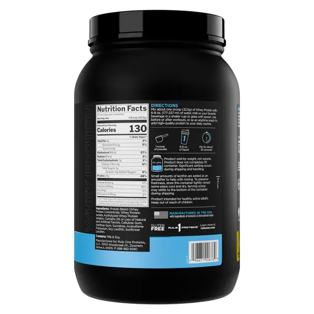 Rule1 Whey Protein Banana Cream, 2 lbs 2