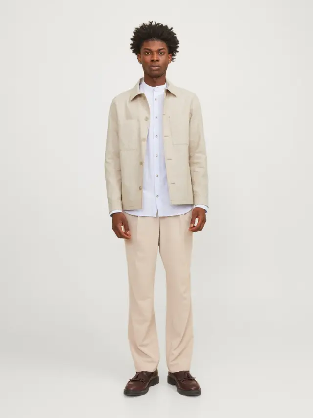 JPRRIVIERA HYBRID BLAZER SLIM FIT travertine 3